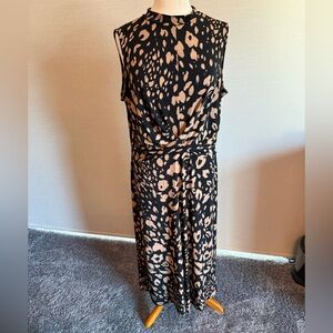 East Adeline Stylish Black and Tan Maxi Dress